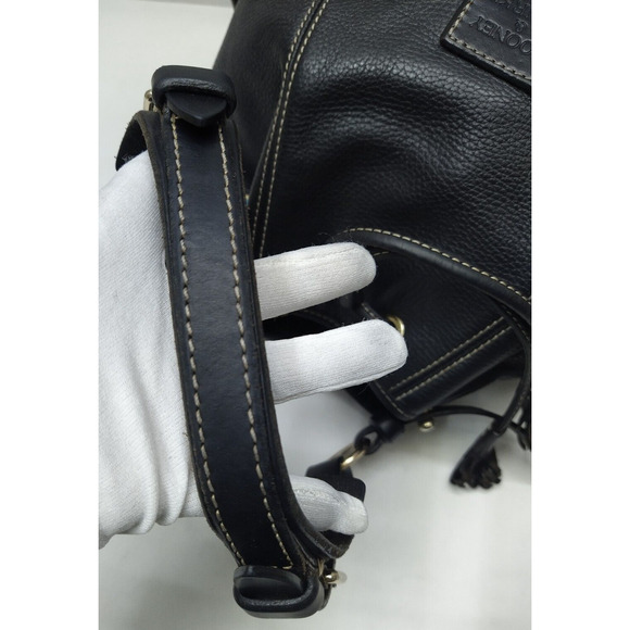 Dooney & Bourke Black Pebbled Leather Drawstring Shoulder Bag - Picture 7 of 16
